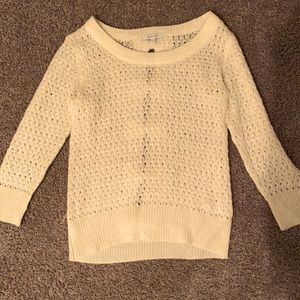 Girls White Sweater, Bow-Tie Back